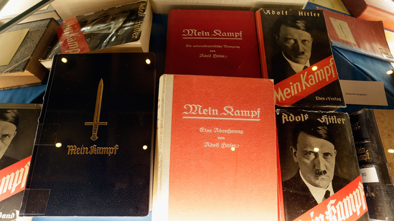 Various copies of Adolf Hitler's Mein Kampf
