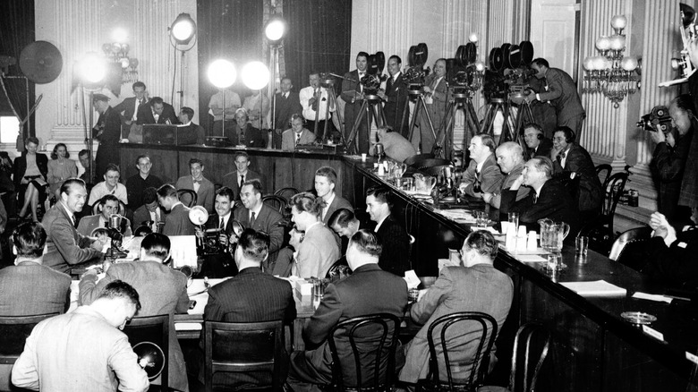 HUAC hearing with Gary Cooper