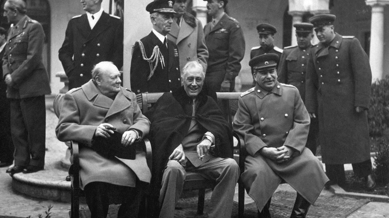 Churchill Roosevelt and Stalin at the Yalta Conference