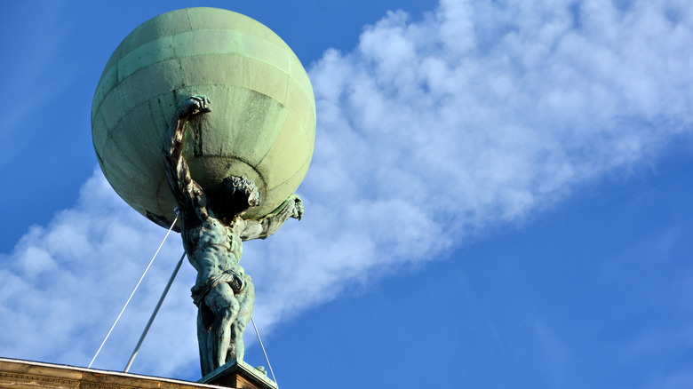 atlas globe statue