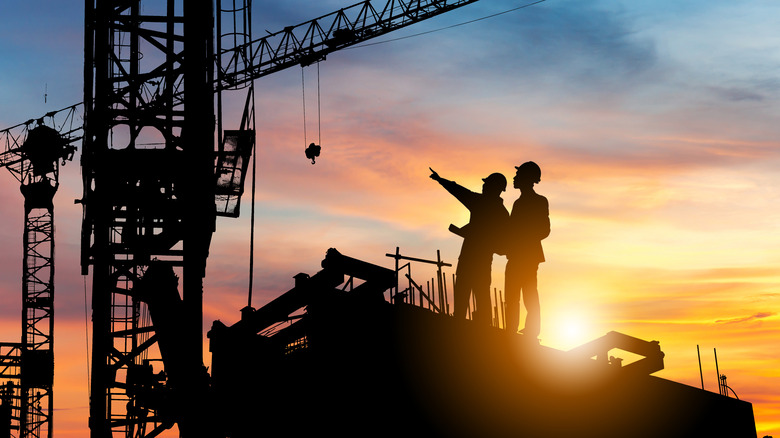 Men working at construction site