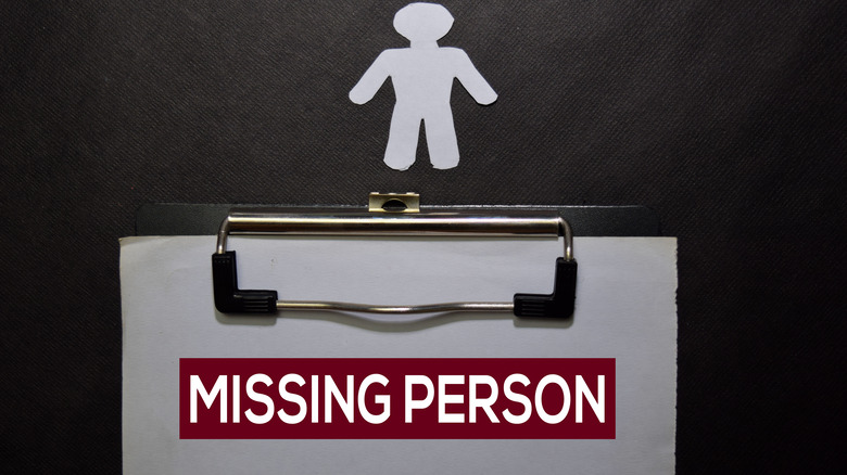 Missing person stock photo