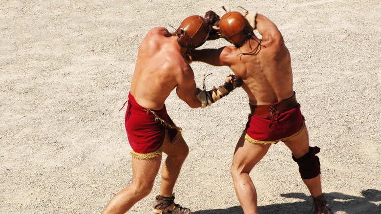 Gladiators wrestling