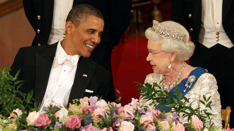 Queen Elizabeth and President Obama