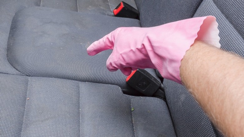 dirty car interior