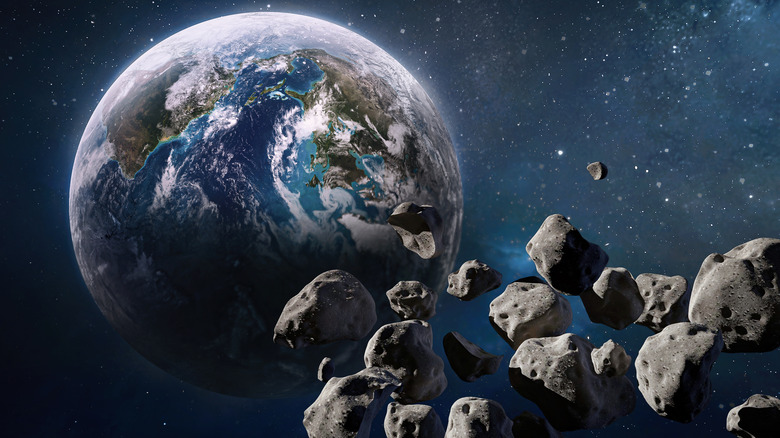 earth and asteroids