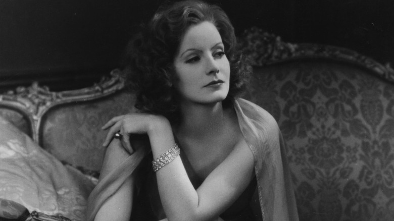 Greta Garbo posing
