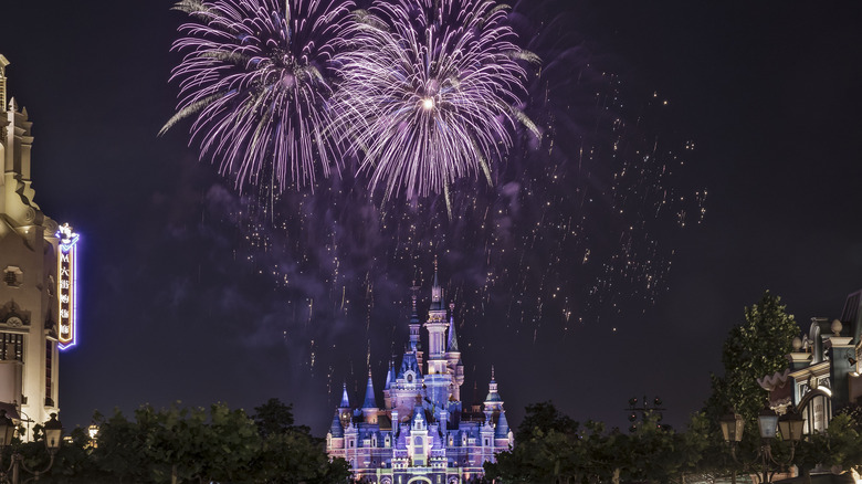 fireworks over the castle