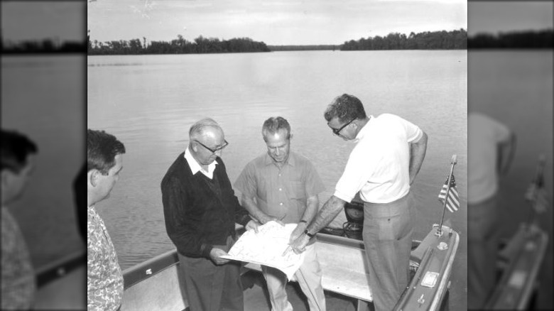 Roy Disney inspecting land for Disney World in Florida