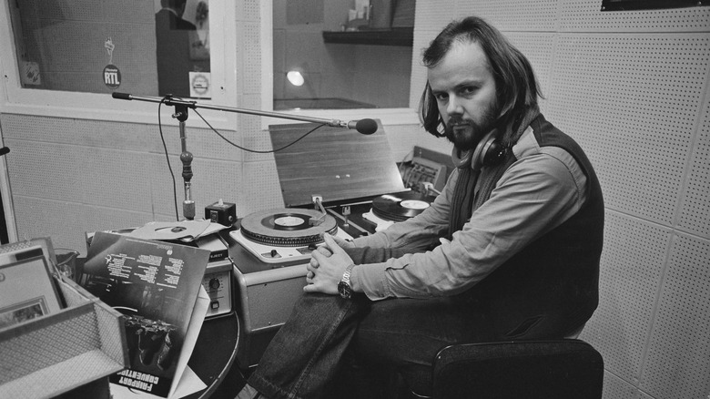 John Peel in the studio