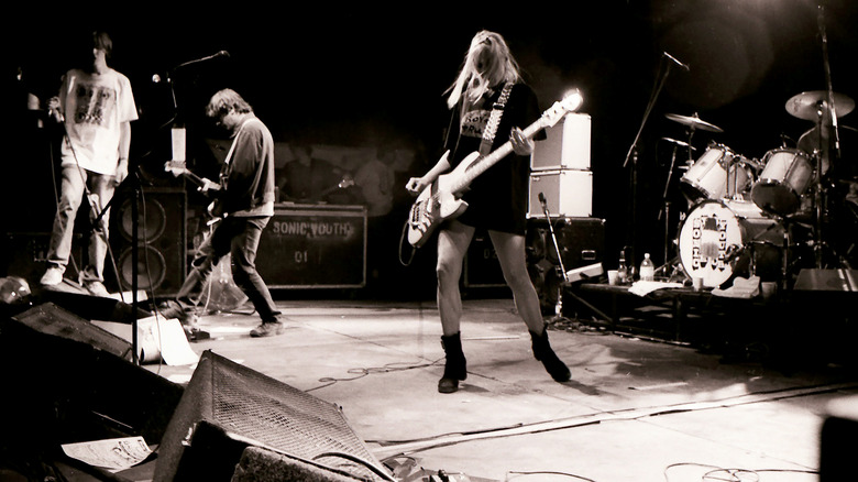 Sonic Youth on stage in 90s