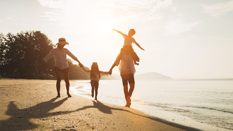 Family at the beach