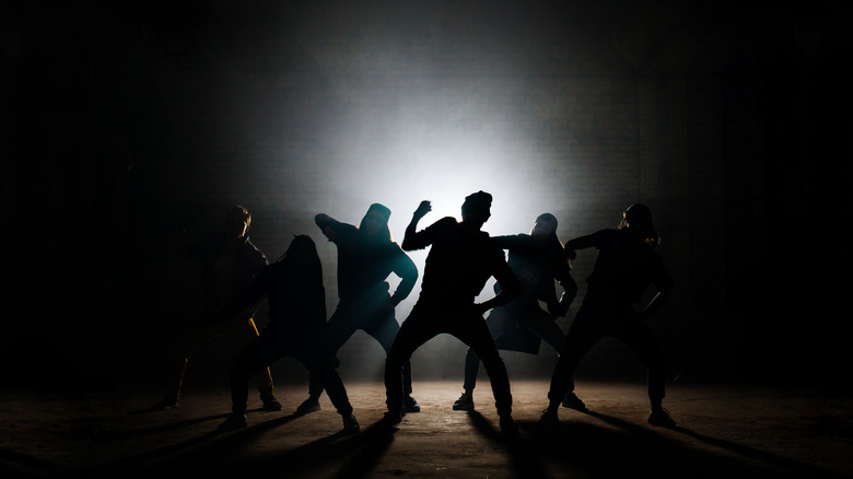 Group dancing in the dark