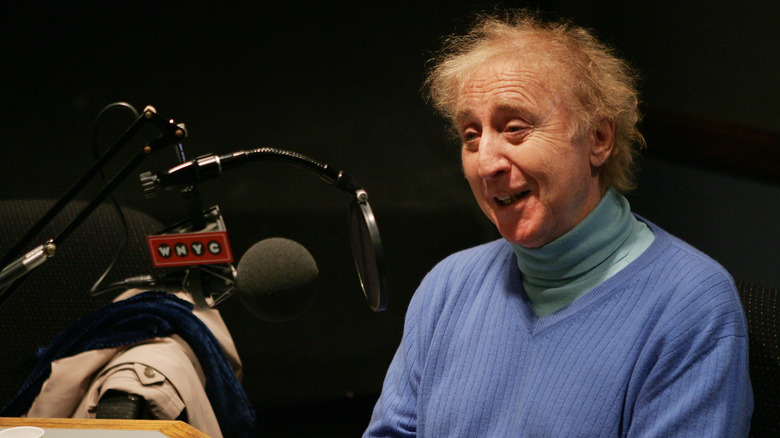 Gene Wilder talking to WNYC smiling