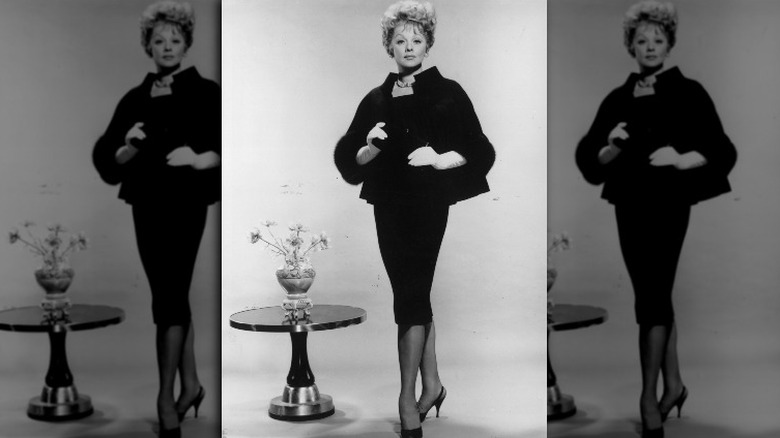 Lucille Ball posing for photo