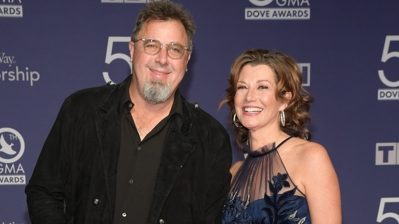 Vince Gill and Amy Grant smiling
