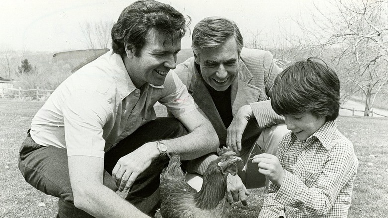 Senator John Heinz, his son Chris, and Fred Rogers