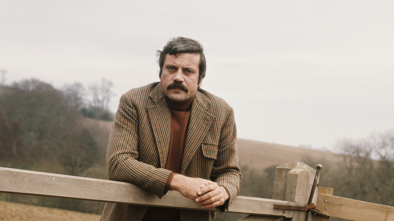 Oliver Reed with mustache
