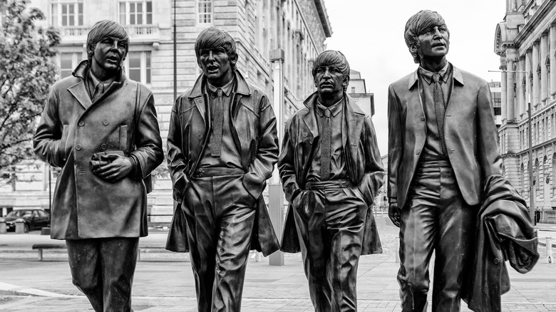 Bronze statues of the Beatles