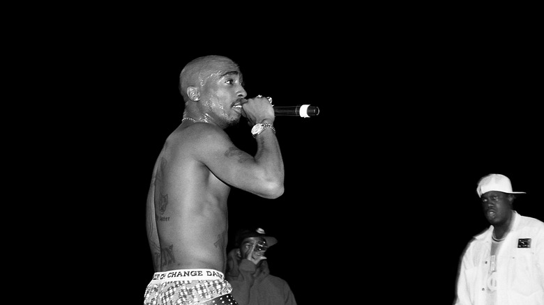Tupac Shakur rapping