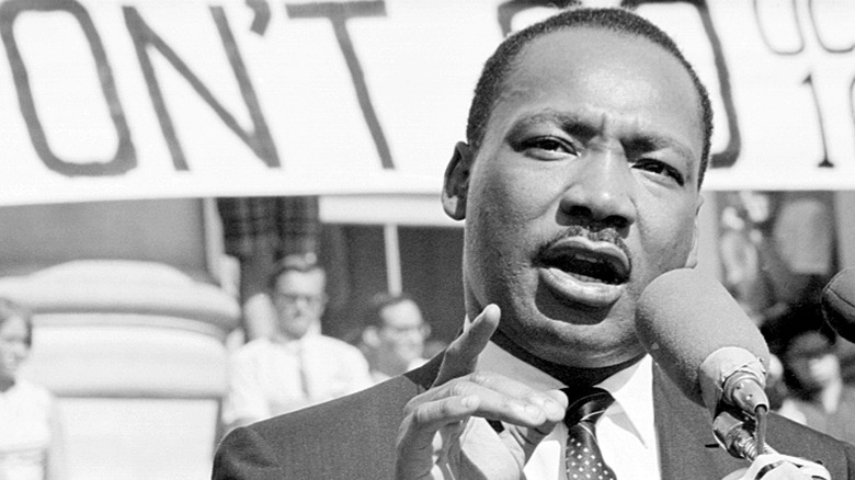 Martin Luther King, Jr. giving a speech