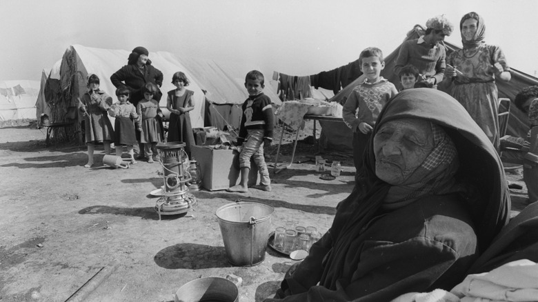 Azerbaijani refugees from Karabakh during the war