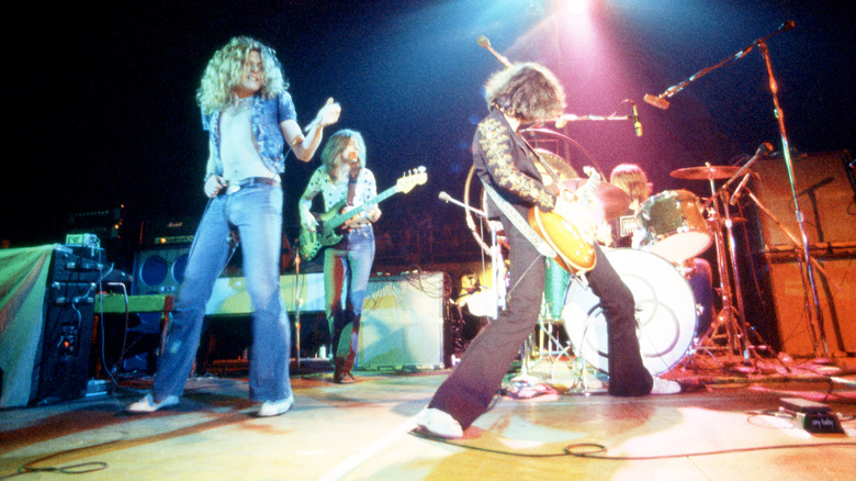 Led Zeppelin performing in 1972