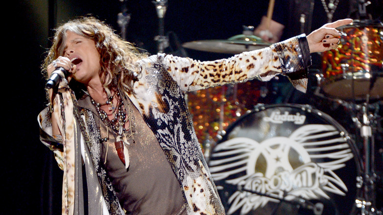 Steven Tyler performing with Aerosmith