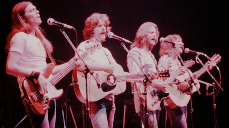 The Eagles performing on stage