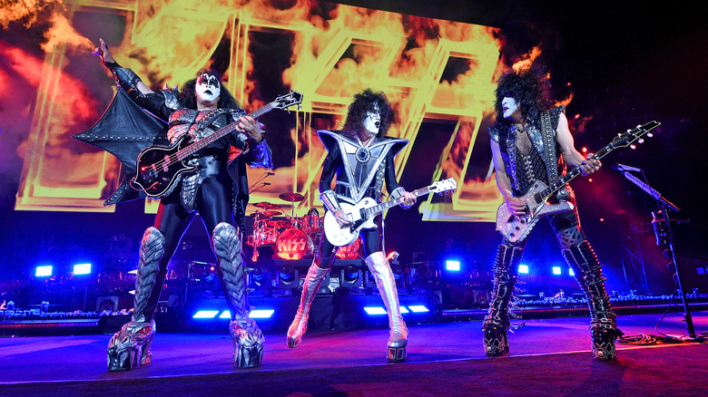 kiss performing on stage