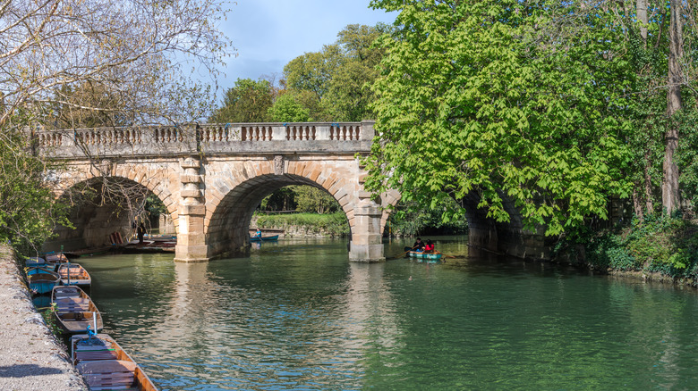 Oxford botanic gardens and Magdalen Bridge