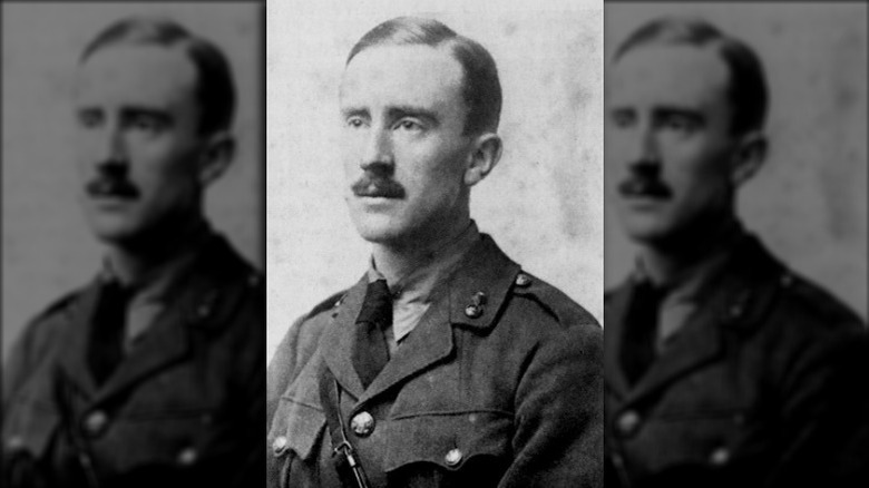 Portrait of JRR Tolkien in his WWI uniform