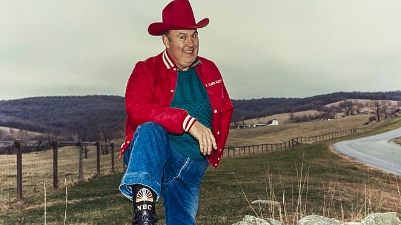 Willard Scott in red cowboy hat and jacket