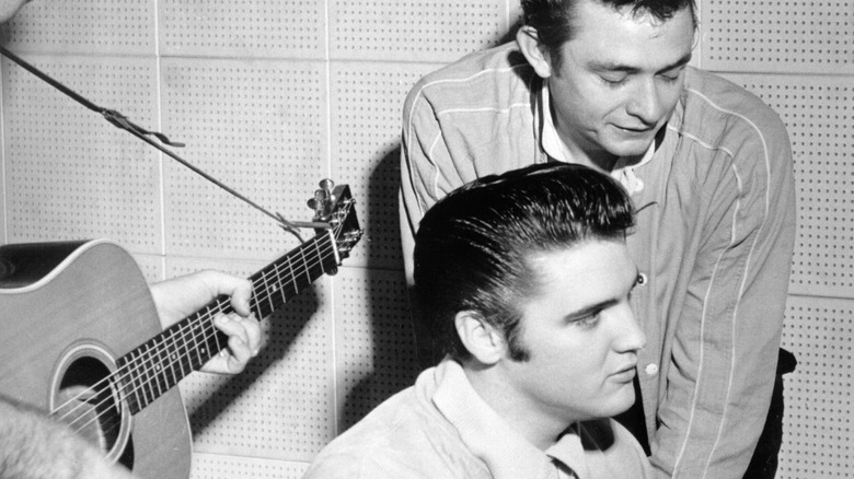Elvis and Johnny Cash in 1956