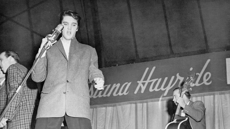 Elvis Presley performing in 1954