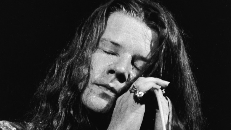 Janis Joplin eyes closed