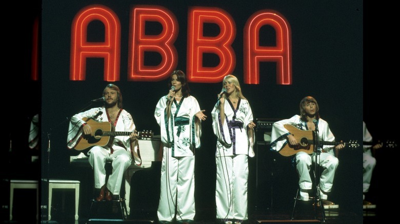 ABBA performing onstage