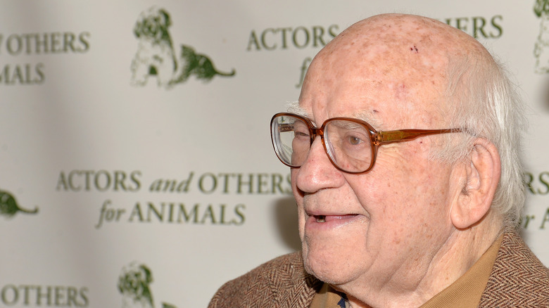Ed Asner at animal rights function