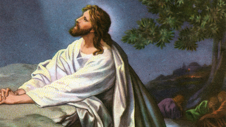 painting of jesus praying
