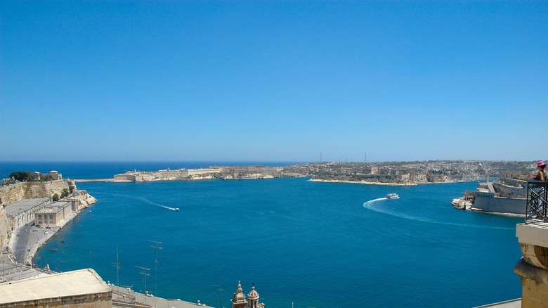 Grand Harbour, Malta, looking to sea