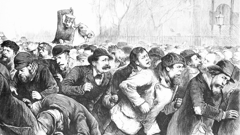 Riot at Tompkins Square Park, 1874