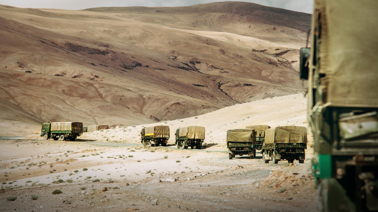 A military convoy in Afghanistan