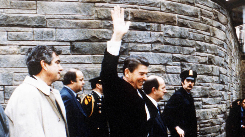 Ronald Reagan before attempted assassination
