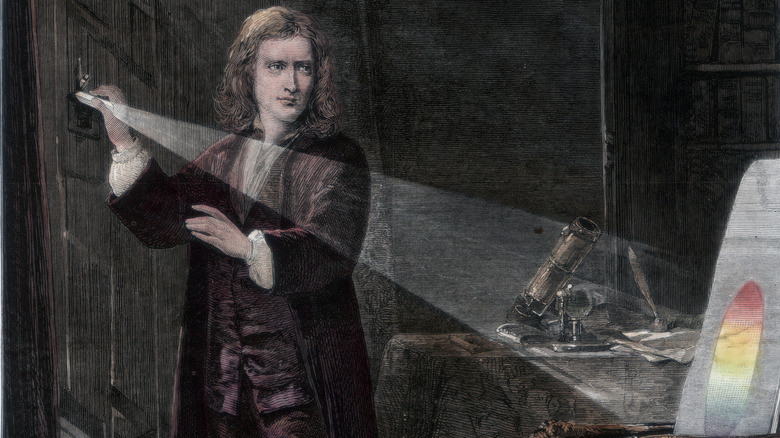 Artist's impression of Isaac Newton