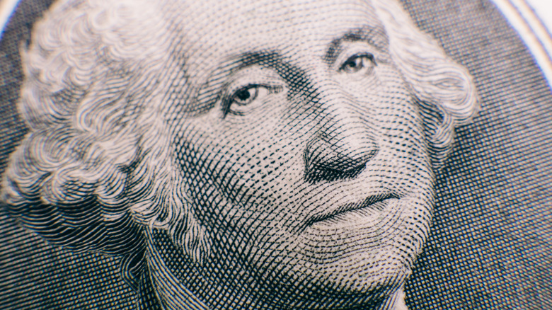 George Washington on the dollar bill