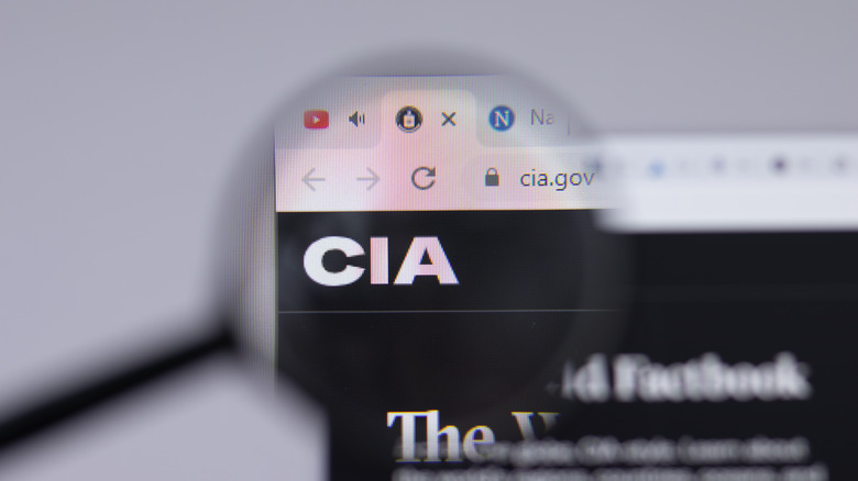 CIA in magnifying glass