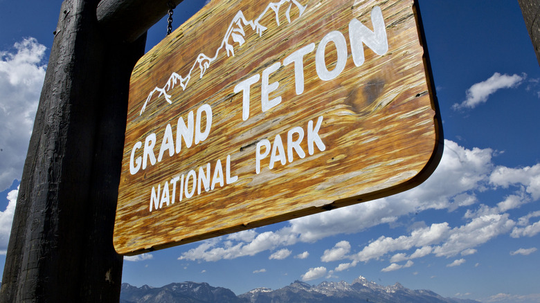 Grand Teton National Park signage
