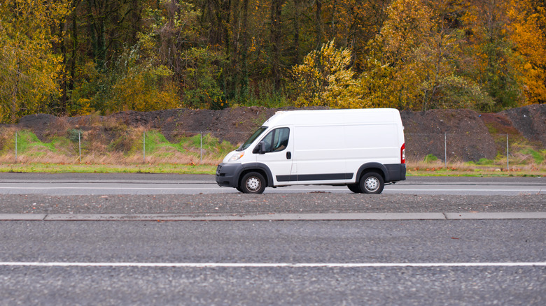 white transit van