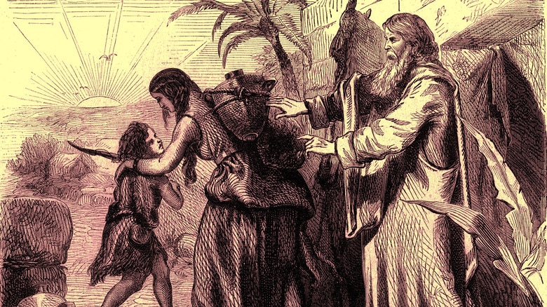 Hagar and Ishmael banished by Abraham