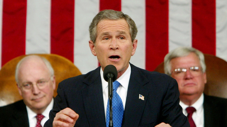 President George W. Bush speaks